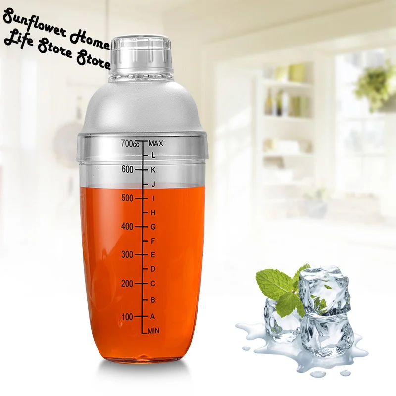 350ml530ml700mlHandShakeCupCocktailShakerTransparentMixerCup