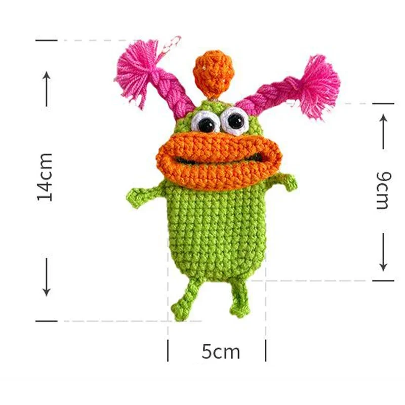 Funny Keychains Unique Knitted Sausage Mouth Design Key Holder Useful Keyrings With Storage Bag Cute Doll Keychains