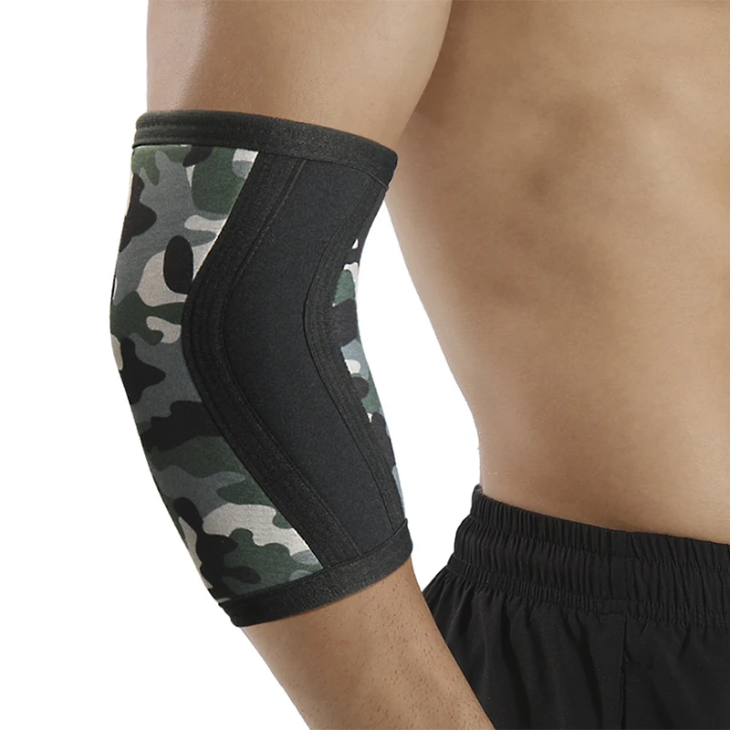1 Pair 7mm Diving Material Camouflage Compression Knee Support Braces Weightlifting Fitness Squat Knee Elbow Pad Sleeve