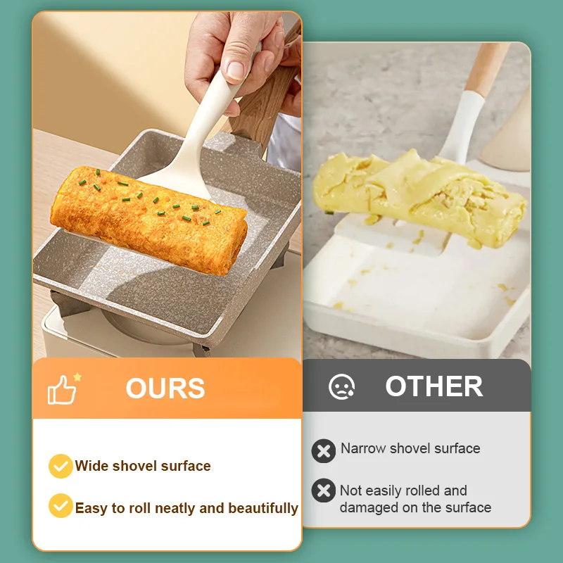 Description Picture 5 of itemWide Silicone Spatula Shovel Turner Nonstick Fried Shovel Fish Silicone Spatula Flexible Turner Nonstick Cookware Egg Tamagoyaki