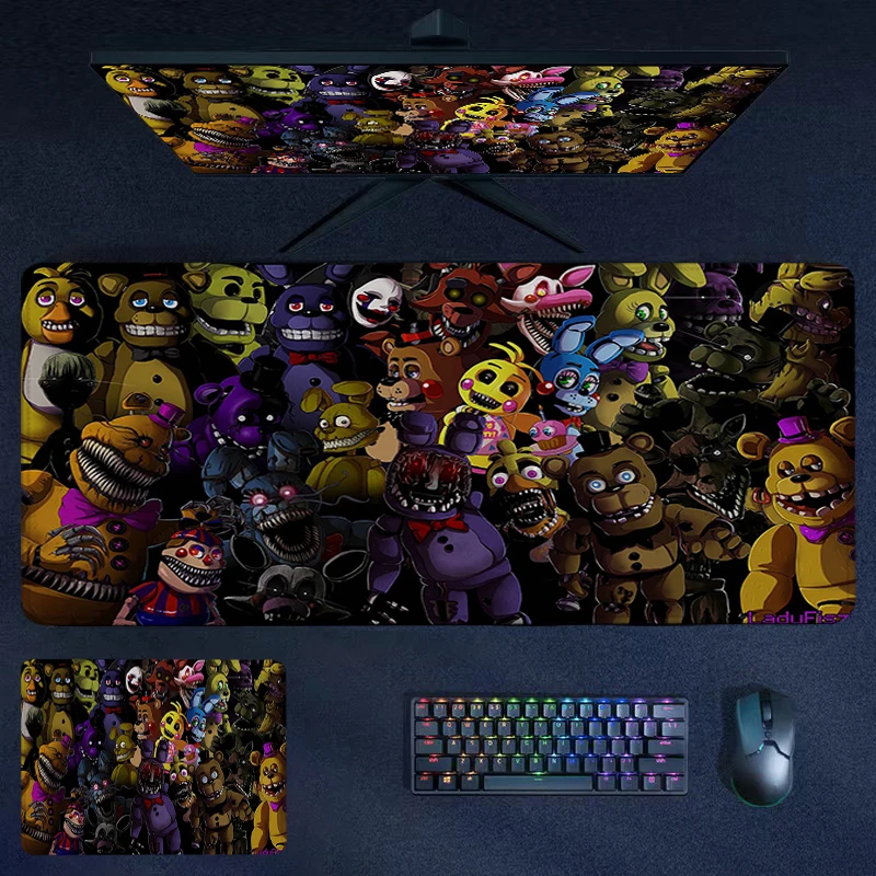 

Anime Mouse Pad Funny Sfm Fnaf Desk Mat Large Mouse Mats Gamer Keyboard Mat Stitched Edge Mousepad Cabinet Pc Gaming Accessoy