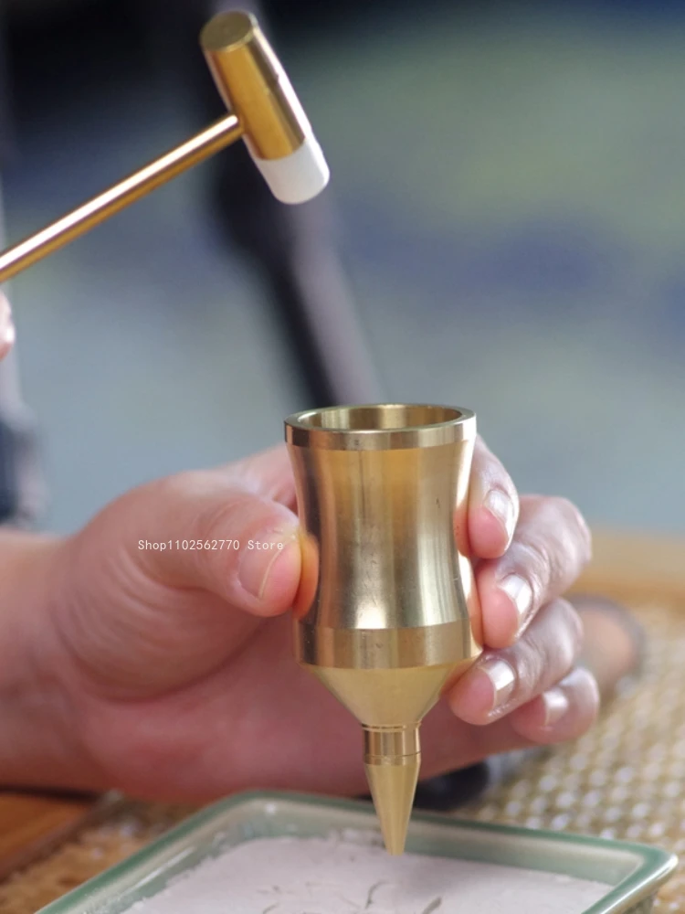 Creative Brass Incense Funnel Home Room/study/office/tea Room/yoga Room To Draw Fragrant Painting Seal Incense Supplies Tools