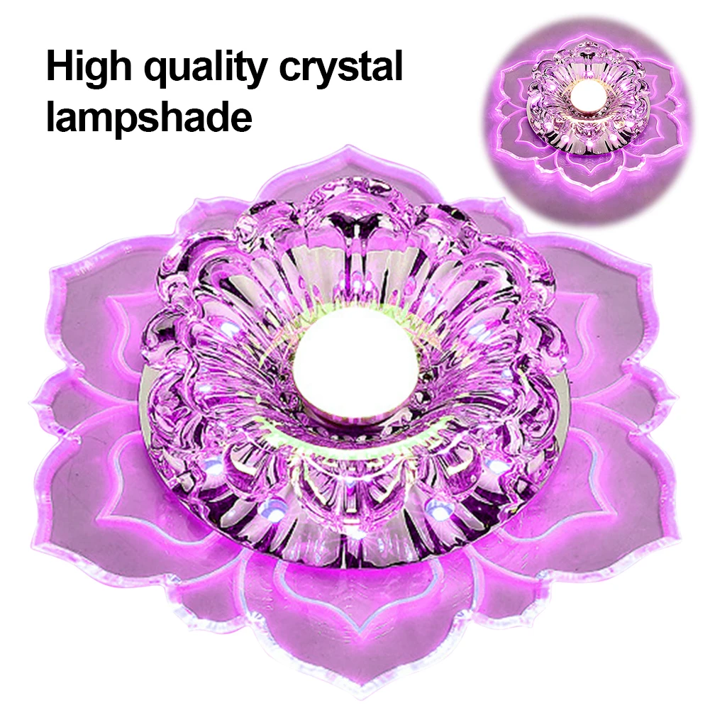 Crystal LED Ceiling Light Modern Ceiling Light Flower Shape Low Profile Spotlight LED Recessed Light for Gallery Exhibition