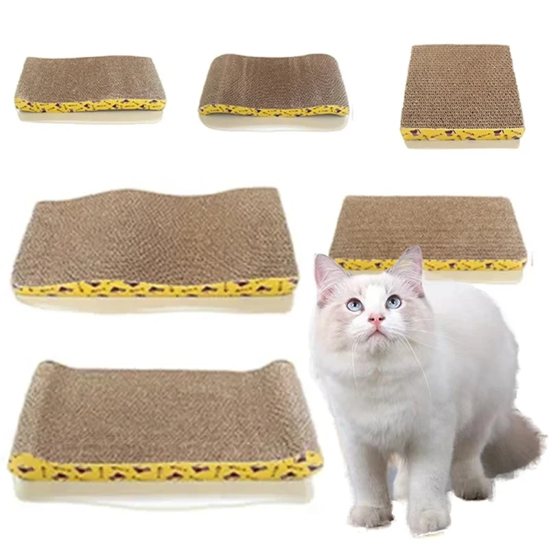 Cat scratch board M-Shape corrugated cardboard pad grinding nails interactive protecting furniture