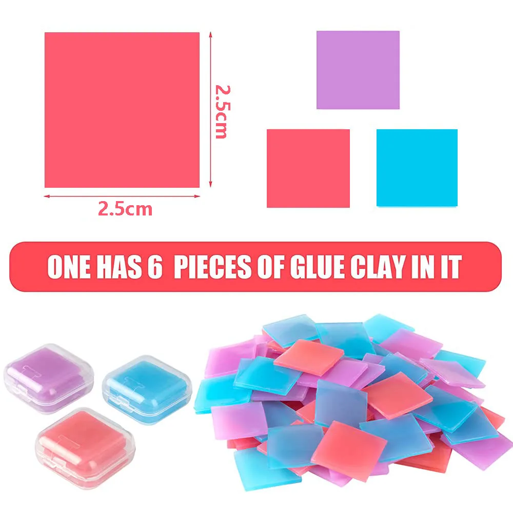 60 Pieces Painting Glue Clay Wax for DIY Diamonds Art Painting (Red)