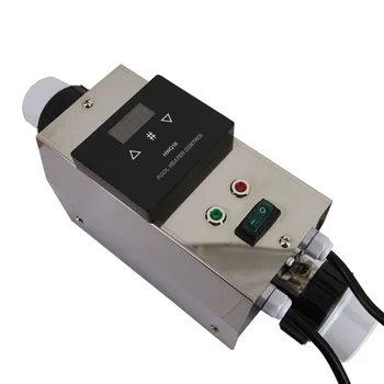 ที่มีประโยชน์ 3KW 220V เครื่องทําความร้อนสระว่ายน้ําสระว่ายน้ําไฟฟ้าและสปาอาบน้ําเครื่องทําความร้อนอ่างเครื่องทําน้ําอุ่นเทอร์โมอุปกรณ์สระว่ายน้ํา 1