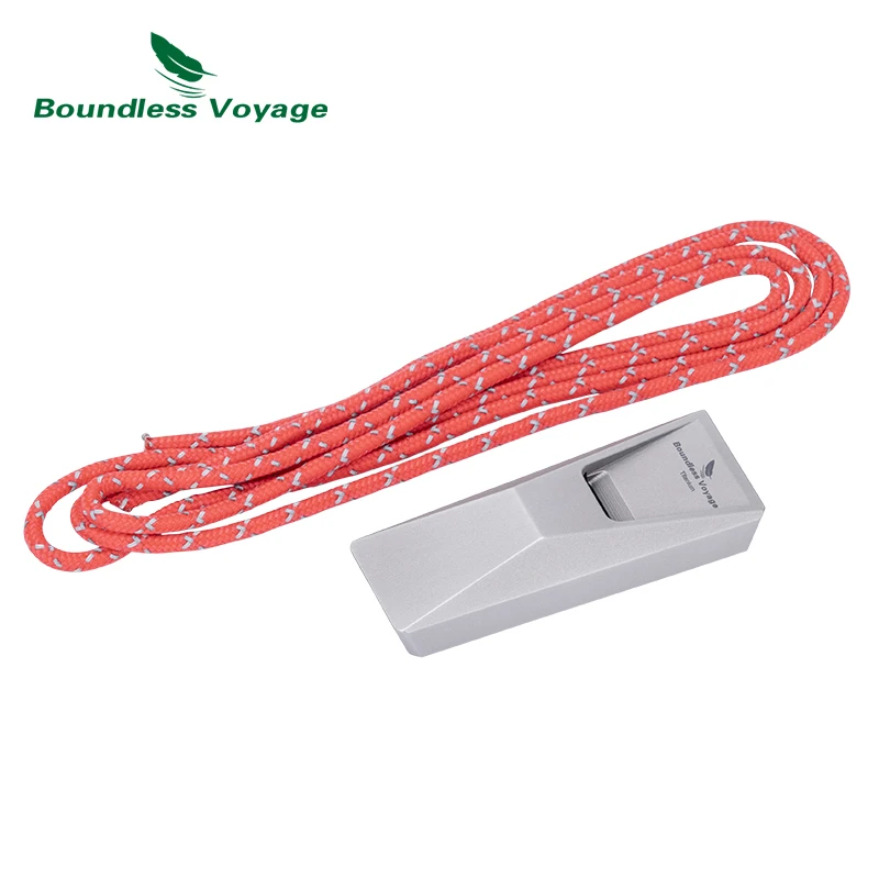 Boundless Voyage Titanium Whistle Emergency Survival Safety Whistles with Lanyard Loud for Outdoor Camping Hiking Coaches