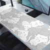 Cute grey cat table mat Portable non-slip mouse mat Animal abstract accessories board game office accessories Mouse mat suitable 3