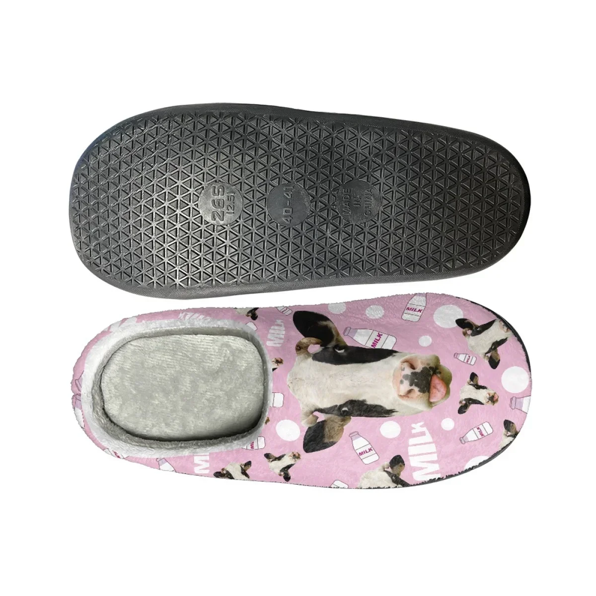 Fashion Cow Design Women's Casual Home Slippers Comfortable Casual Flats Footwear Autumn Warm Cotton Slippers Print On Demand