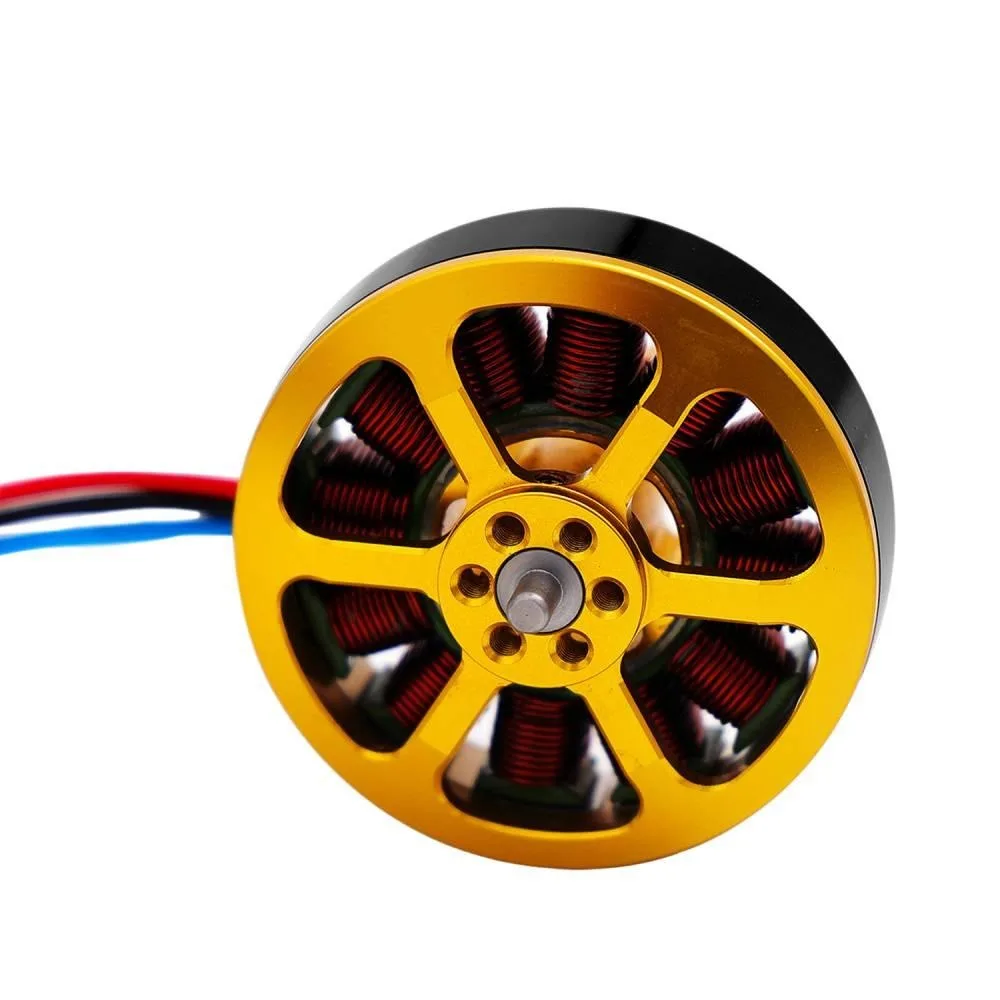 Vue arrière du Moteur Brushless 5010 280/340KV 730W 6S pour Drone Multirotor avec connecteurs et câbles.