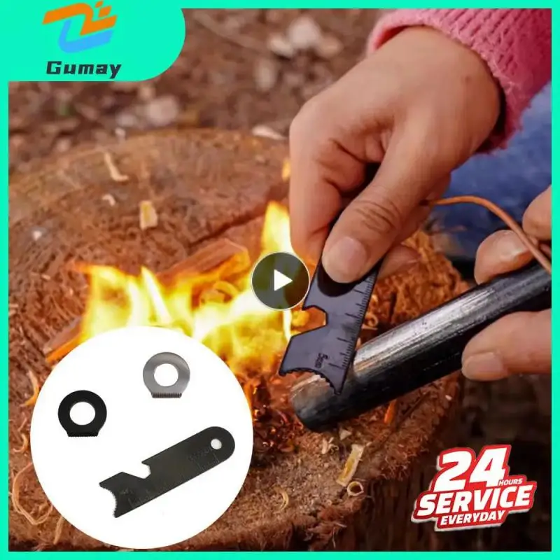 

Скребок из магниевого кремня, инструмент для открывания бутылок, инструмент для выживания на природе, кемпинга, туризма, измерительная линейка