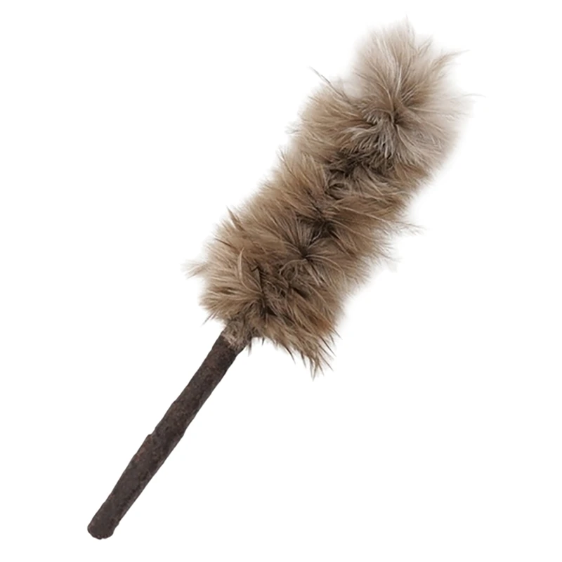 2023 Hot-1:12 Miniatura Dollhouse Vintage Feather Duster Strumento Per Lavori Domestici Accessori Per Casa Delle Bambole