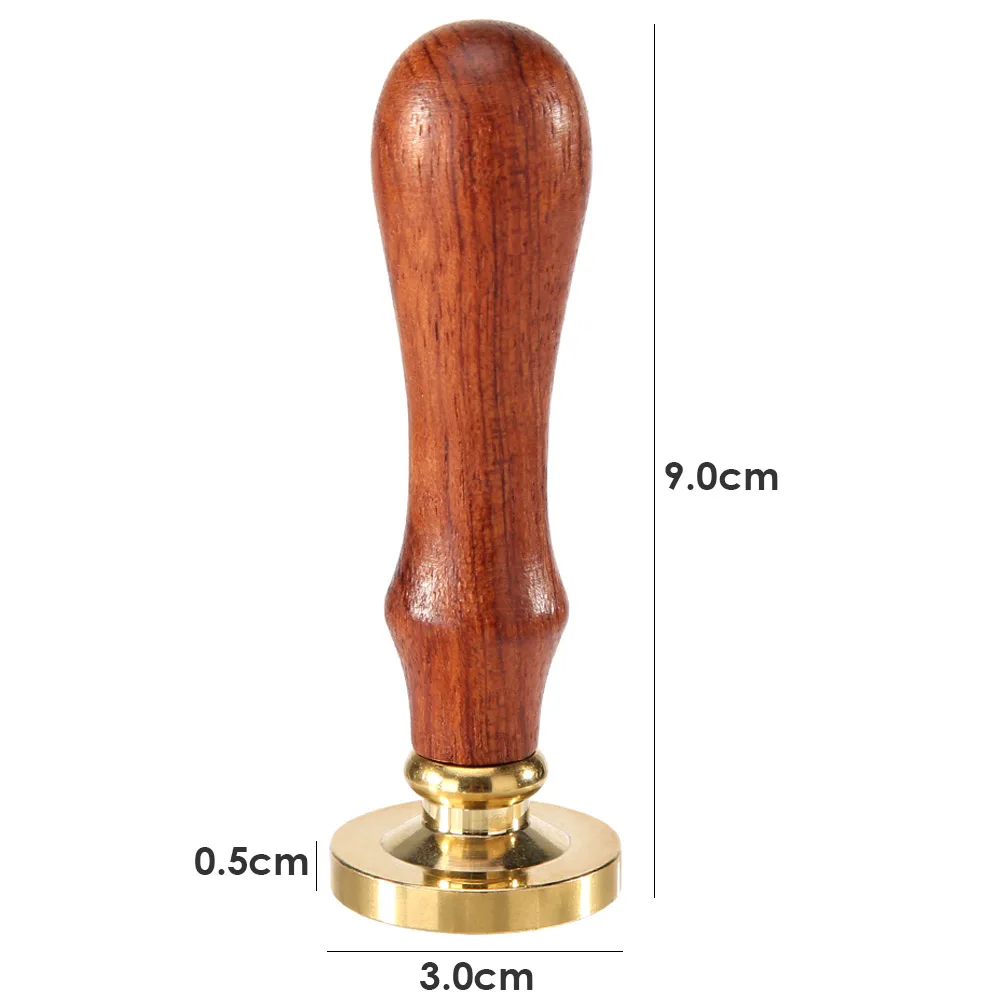 Wax Seal Stamp Animal Pattern Wax Seal Stamp Diameter 3cm Animal Sealing Wooden Handle for Invitations Envelopes Decor