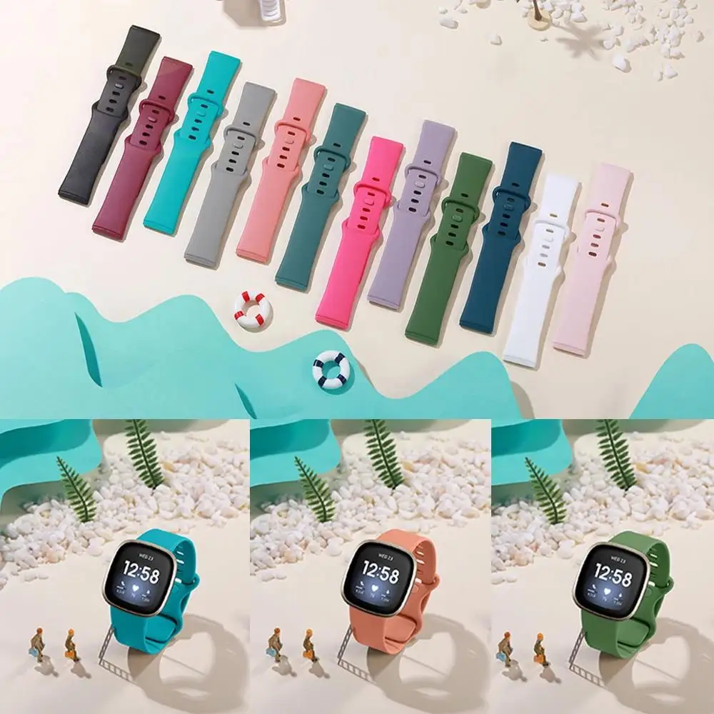 Soft Silicone Sport Strap for Smart Wristwatch Replacement Wristband