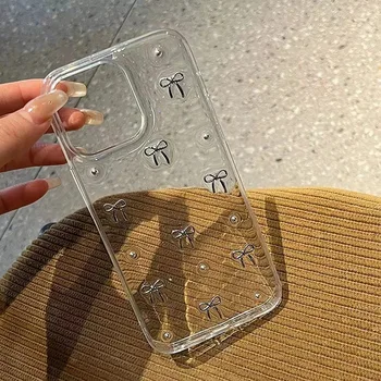 Alternative view of Girls Glitter 3D Bow Clear Case