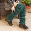 Women's Solid Leg Warmers Twist Long Knee-high Stacked Socks Fashion Knitted Wool Sock Accessories Long Over The Knee Socks 1