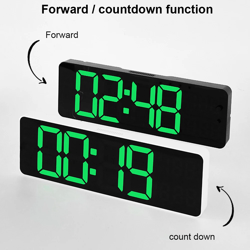 105745-683Be9.Jpg Digital Wall Clock 13" LED Wall Clock Large Display with Remote Control