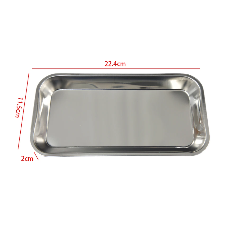 Stainless Steel Nail Art Equipment Plate Cosmetic Storage Tray Surgical Dental Tray Home False Nails Dish nail art tools nail manicure tools nail manicure accessories cosmetic storage tray 1PC