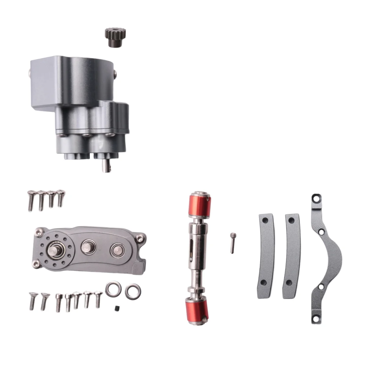 

Front Motor Transmission Prefixal Gearbox Transfer Case for 1/10 RC Crawler Car Axial SCX10 & SCX10 II Parts,Titanium