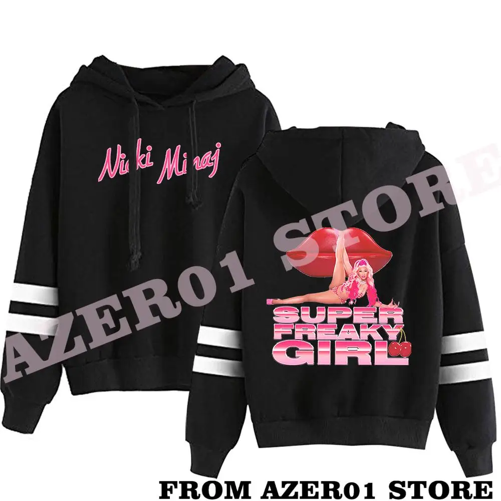 

Суперстрашные толстовки Nicki Minaj с изображением девушек, Красные Рубины, зимняя толстовка с капюшоном для мужчин и женщин, свитер с длинным рукавом и капюшоном