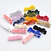 18Pcs/Lot  Handmade Velvet Hair Clips  Velvet Ribbon Bow Hairpins for Toddlers Baby Hair Accessory 1