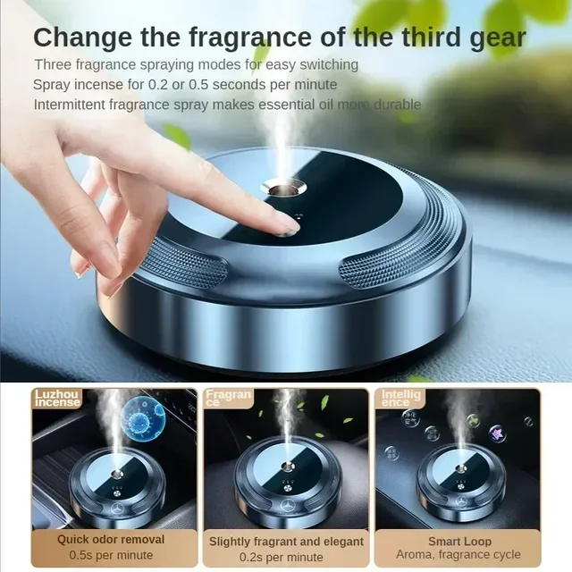 Car Air Freshener Air Purifier Smart Aroma Diffuser for Vehicle Essential Oils Diffuser Office Room Car Smell Distributor 2