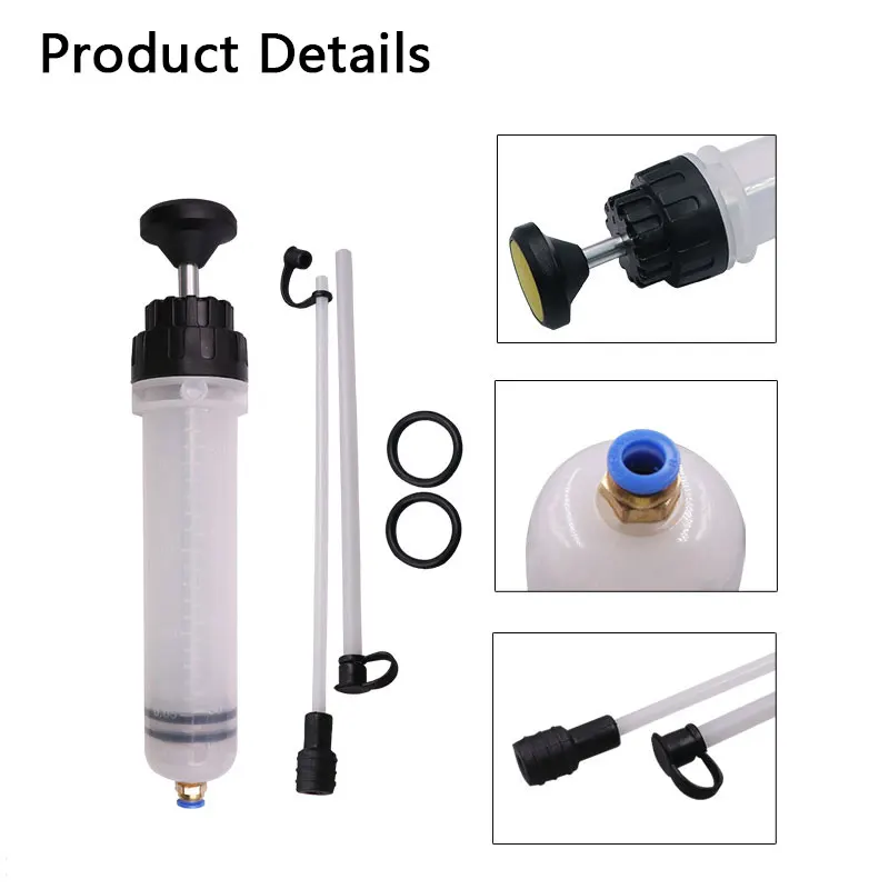 Car Engine Oil Fluid Pump Efficient Vacuum Manual Inhalation Syringe Style Engine Coolant Transfer 500cc/1500cc