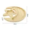 Storage Tray Elegant Moon Star Wooden Jewelry Tray for Desserts Parties Smooth Edge Serving Plate for Ramadan Decorations Gifts 6