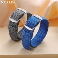 Bracelet de montre en Nylon tissé, 14mm 16mm 18mm 20mm 22mm, pour bracelet Perlon, hommes et femmes, accessoires de sport militaire 5