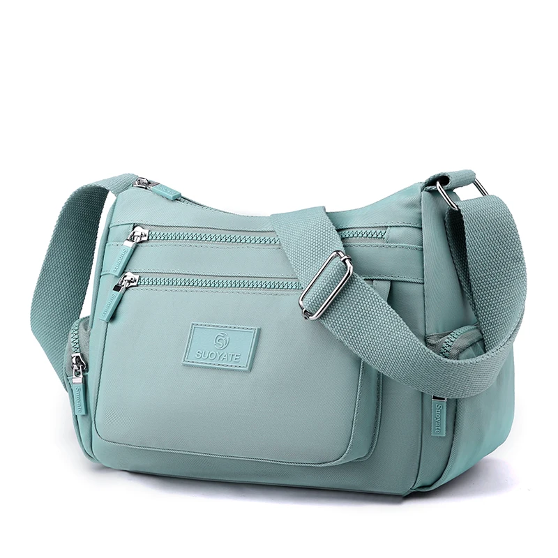 

Модная женская сумка через плечо с несколькими карманами, нейлоновая дамская сумочка на плечо, красивый стильный мессенджер для покупок для девушек