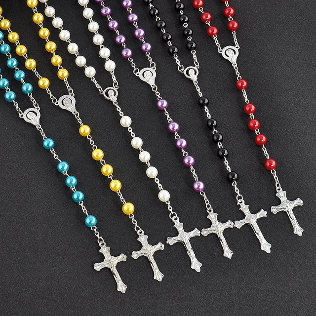 Affordable and stylish Imitation Pearl Cross Necklace