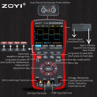 ZOYI color screen handheld dual-channel oscilloscope Multimeter 703s auto repair instrument multi-function measurement 3-in-1 1
