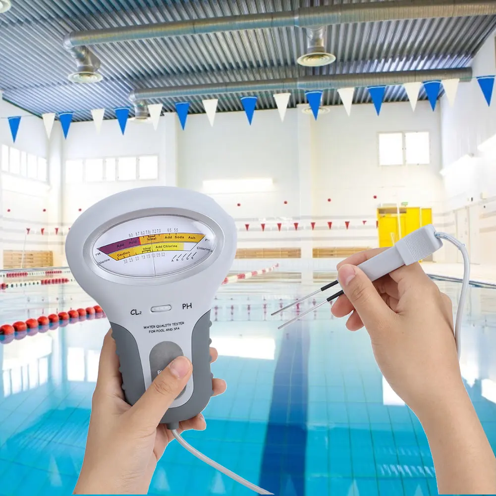 2 in 1 PH Chlorine Meter Chlorine Tester PH Tester Water Quality Testing Device CL2 Measuring For Pool Swimming