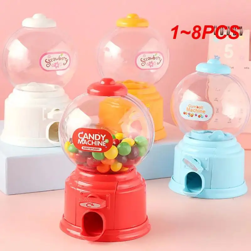 1~8PCS Cute Candy Piggy Bank Mini Sweets Machine Kids Bubble Gift Children Money Box Toys Dispenser Gumball Coin Saving Box Home