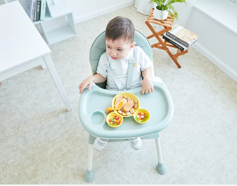 Height-adjustable baby dining chair convenient children's home dining tray multi-functional baby stool protection armchair
