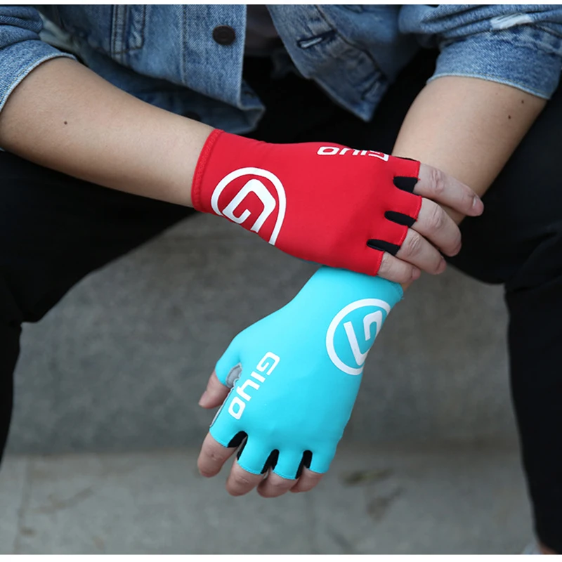 GIYO Summer Cycling Gloves For Mountain Road Bike Breathable Half-finger Gloves Men Women Sports Riding Shockproof Bike Gloves 3