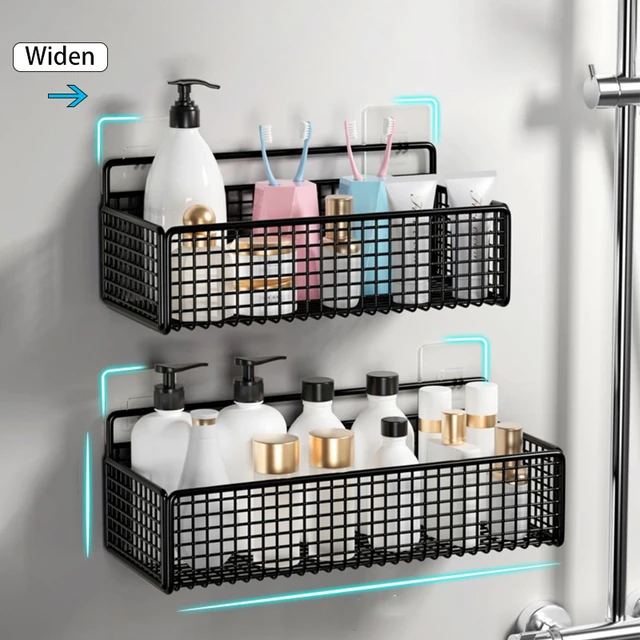 Wall Bathroom Hanging Shower Shelves Mount Basket Shelf Shower Storage Rack  Holder WC Shampoo Organizer Bathroom Accessories - AliExpress