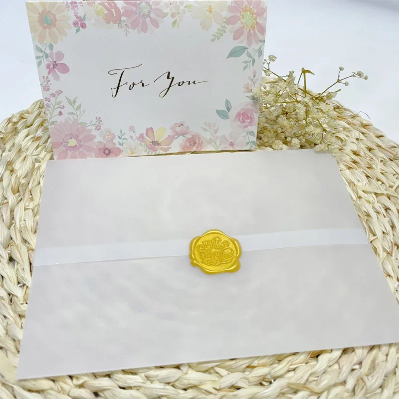 50pcs/lot Blank Translucent Wedding Envelope for Invitations Postcards Message Card Letters Business