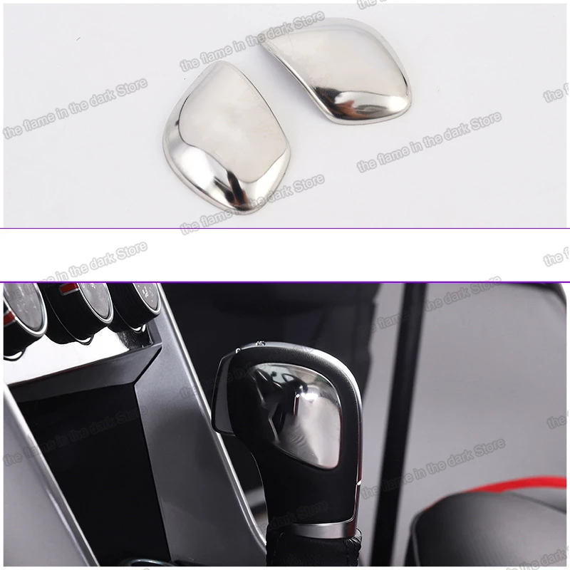 Stainless Steel Car Gear Lever Post Shift Knob Trims For Volkswagen