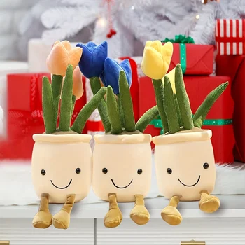 Flower Plush Toy 35cm - Multi-Color Soft Plushie, Cute Desk Decor, Gift for Plant Lovers, Stuffed Animal for Children 1