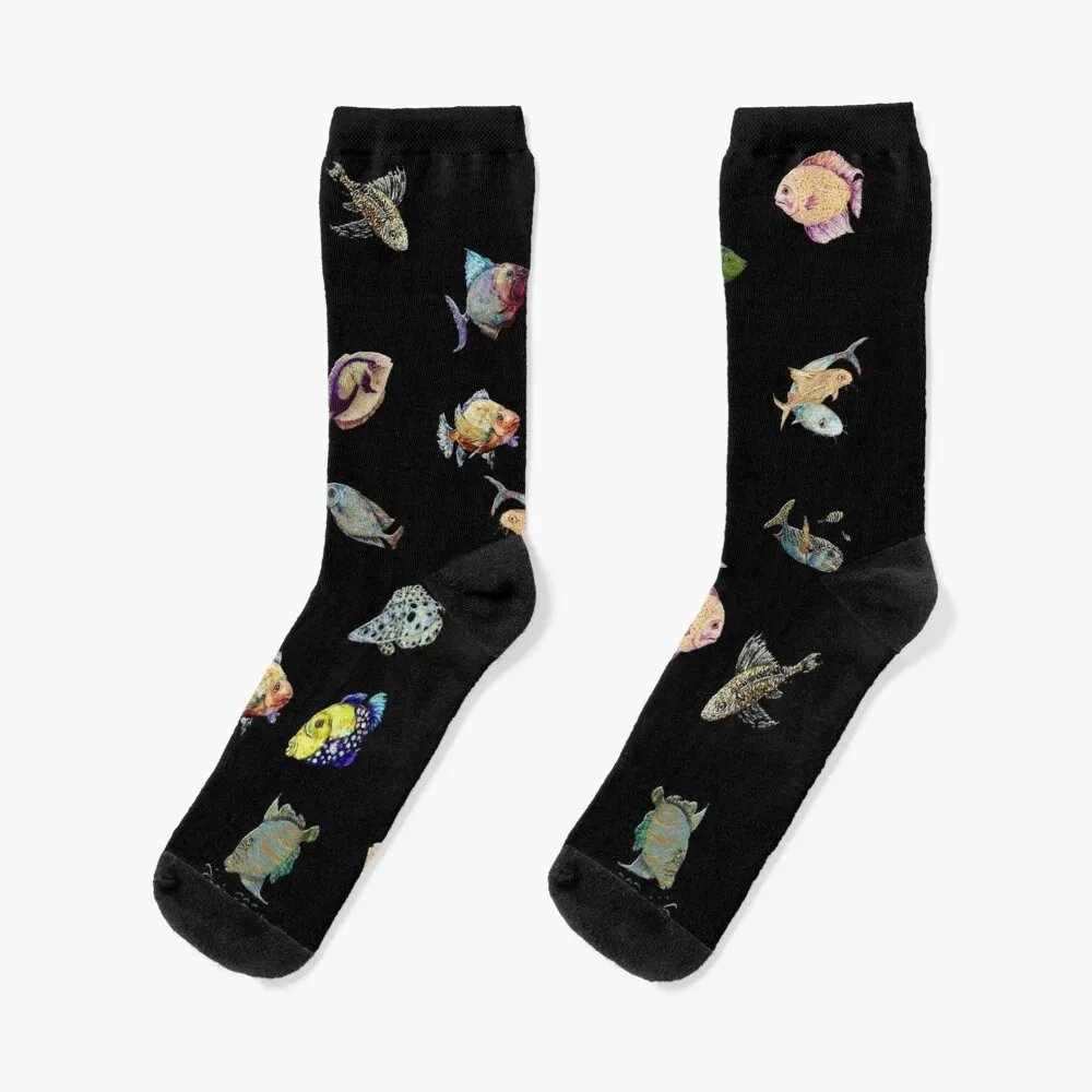 Nieves's Fish Menagerie Socks anti-slip socks non-slip soccer socks essential socks Men's Men's Socks Women's