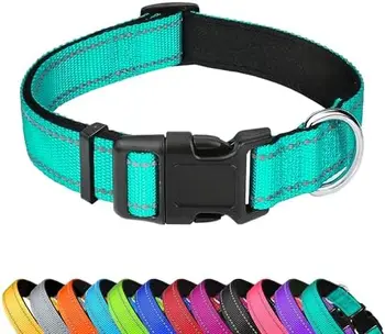 Reflective Adjustable Dog Collar Soft Buckle Collar for Medium Dogs 1