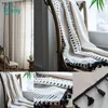 Geometric Striped Curtains with Tassels, Boho Curtain, Linen Panel, Finished Drape, Bedroom, Living Room, Home Decor 1