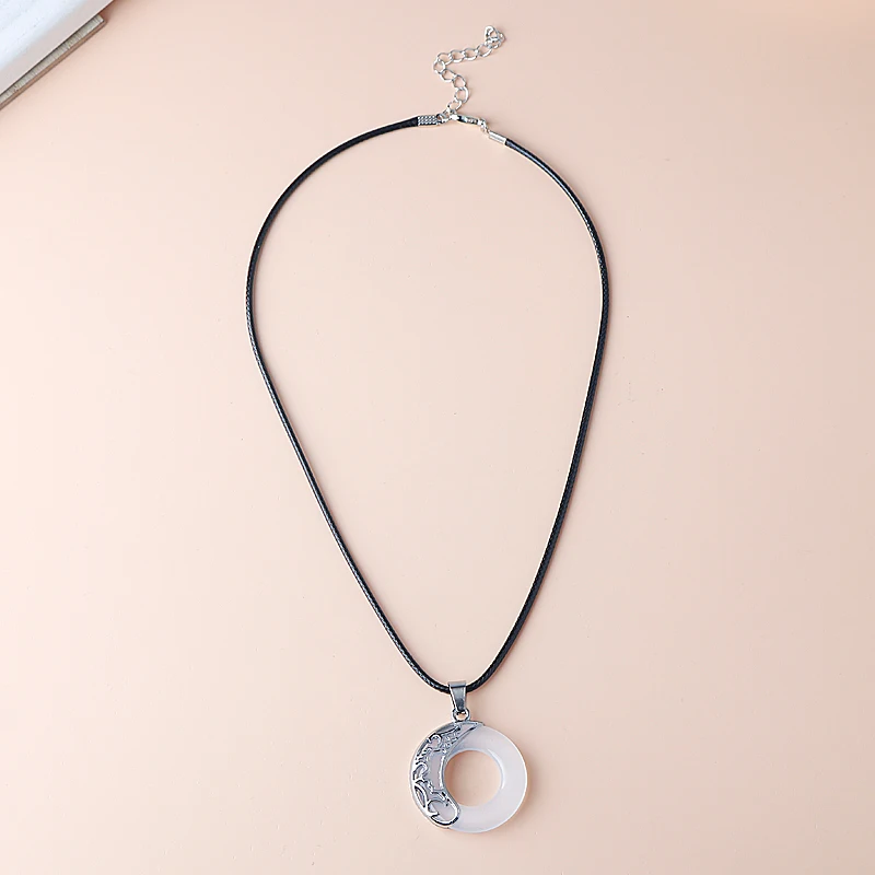 Heaven Officials Blessing Couple Necklaces PVC Moonlight Pendant Necklace For Lovers Tian Guan Ci Fu Jewelry Valentine's Day Gif