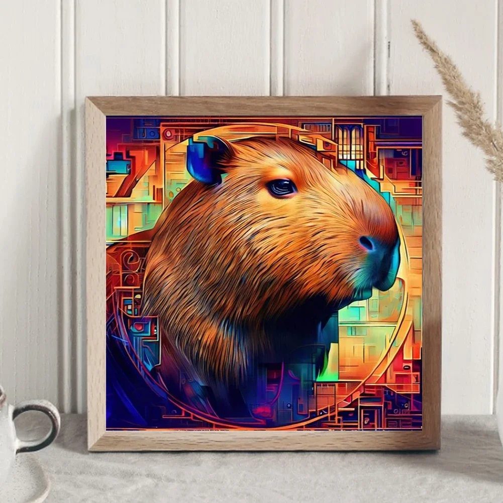 5D DIY Full Round Drill Diamond Painting Capybara Kit Home Decoration Art Craft Mosaic Painting diamond painting diamond art painting kit diamond painting set