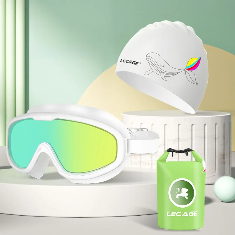 Package 1 (swimming goggles + swimming cap free swimming bag)