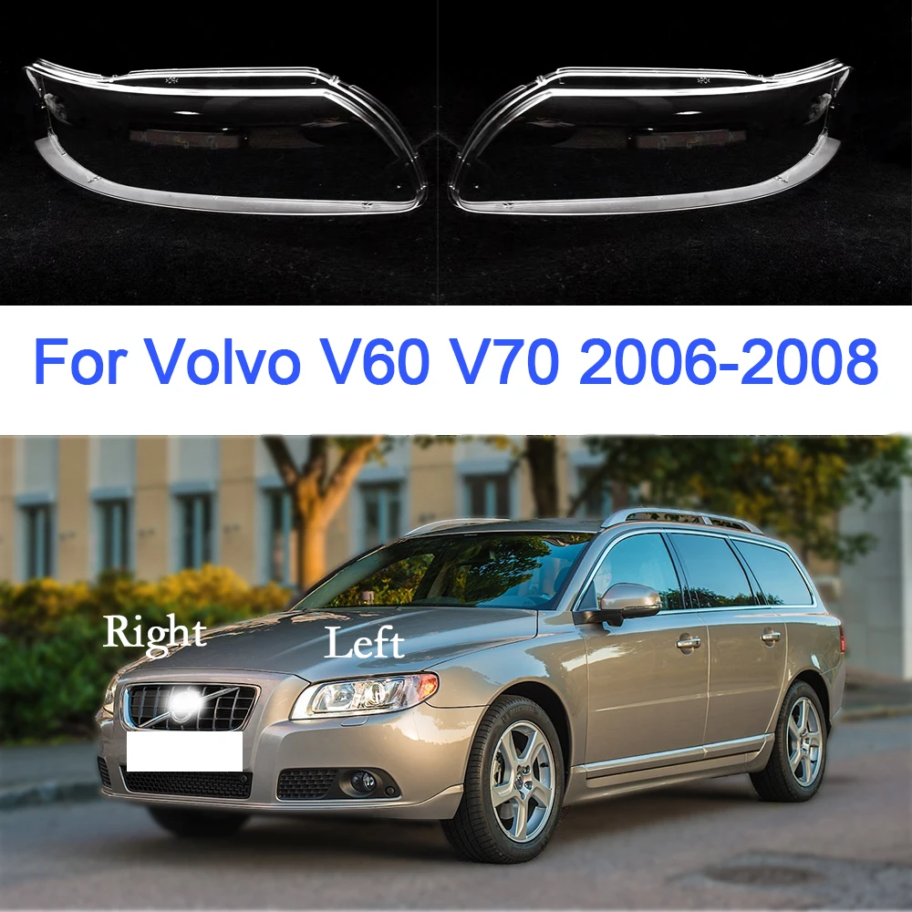 

Headlight Cover For Volvo V60 V70 2006 2007 2008 Lampshade Shell Replacement Transparent Headlamp Lens Cover Car Accessoires