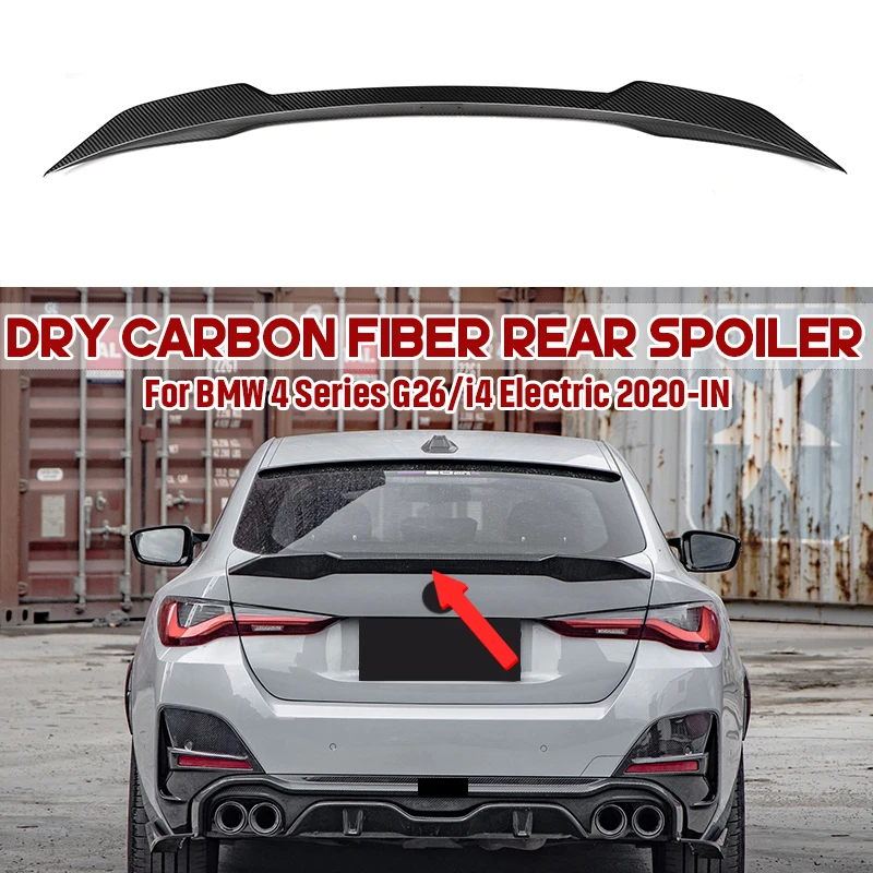 Dry Carbon Fiber Car Rear Trunk Boot Lip Spoiler Wing Lip Per Bmw Serie 4 4 Porte Gran Coupe G26/I4 2020 - In Spoiler Posteriore Lip