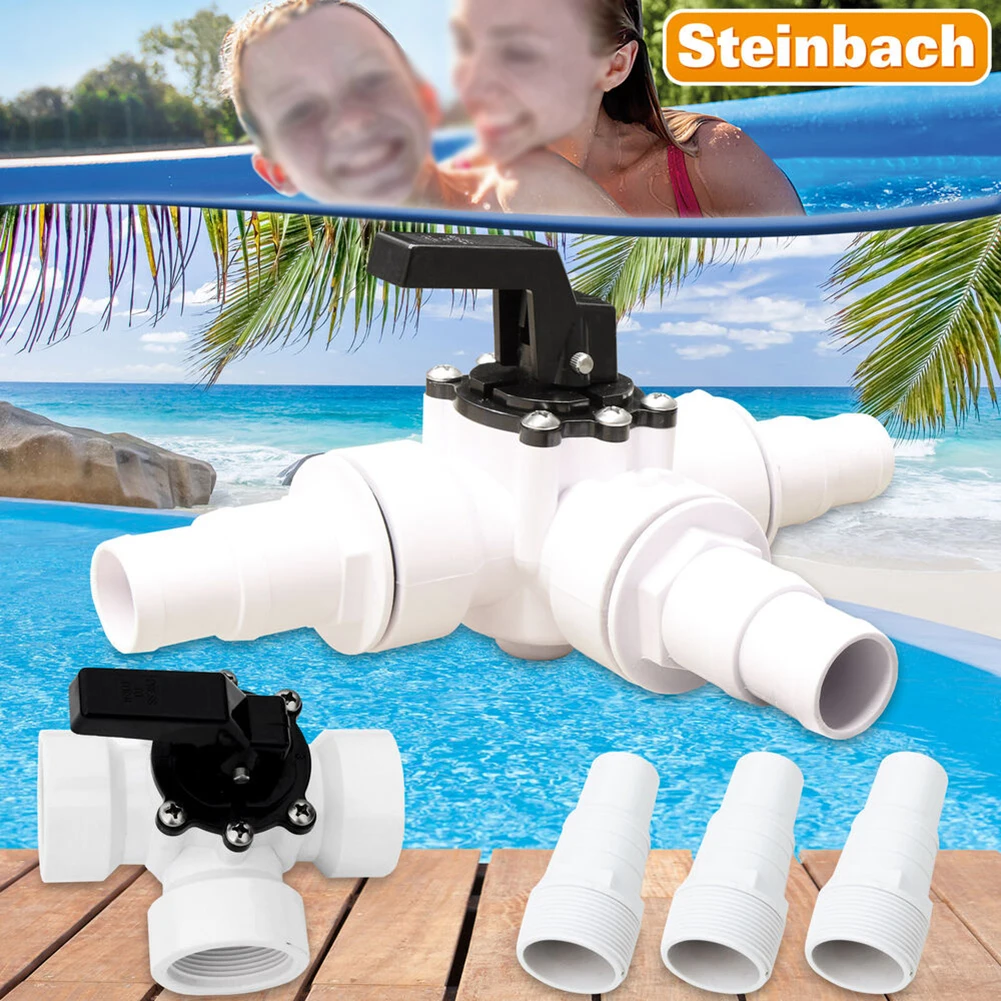 Dreiwegeventil Für Pool & Schwimmbad – 1,5 Zoll, Mit Schlauchanschlüssen Für 32/38 Mm Schläuche | Ersatz Für Zodiac Jandy 4715