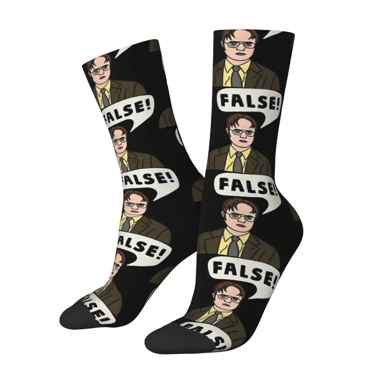 

Dwight Schrute The Office False Quote Socks Harajuku Soft Stockings All Season Socks Accessories for Unisex Christmas Gifts